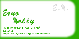 erno mally business card